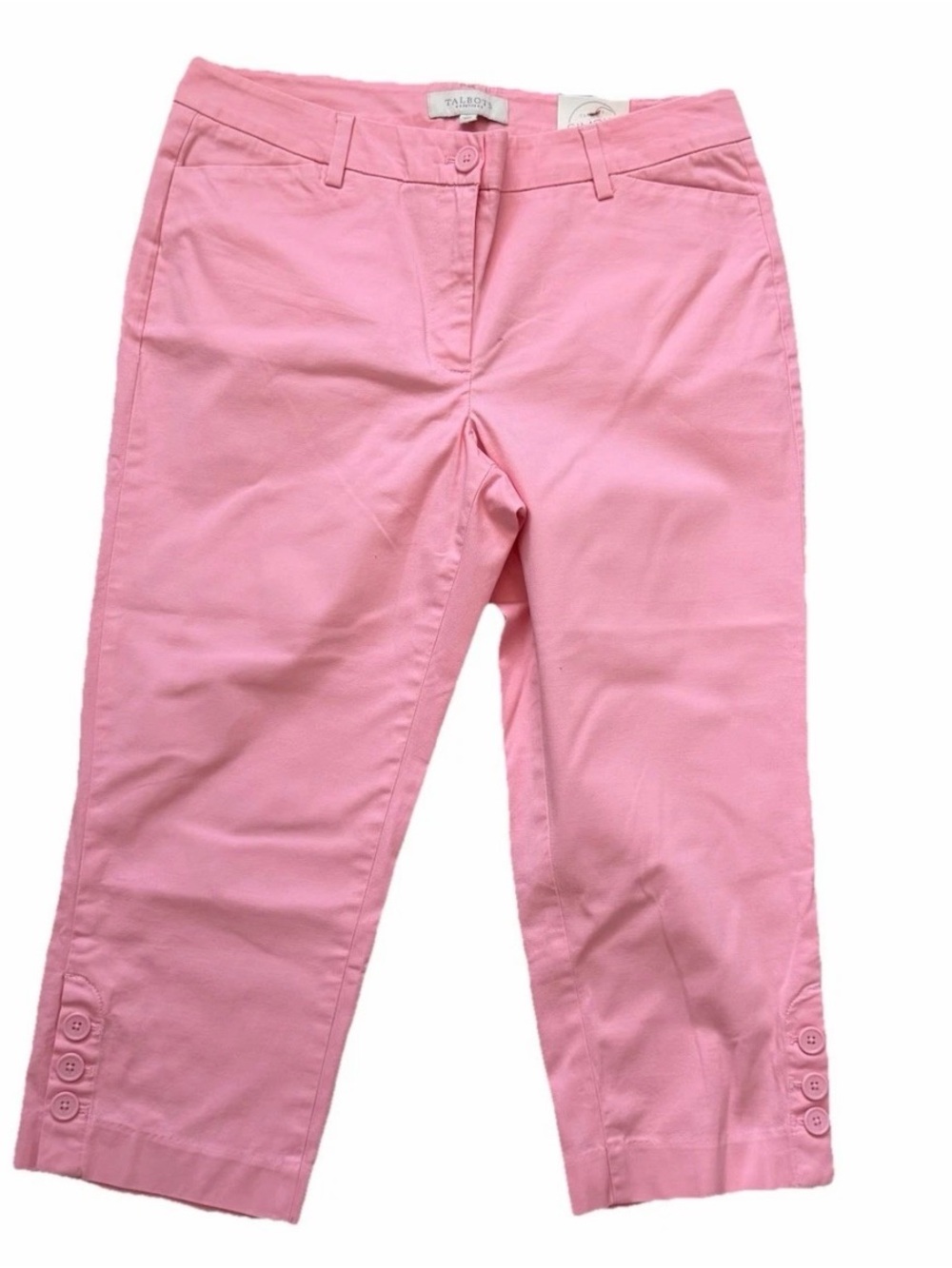 🌸 NWT Talbots Petite Pink Capri Pants Size 8P Summer Casual 🌸